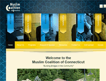 Tablet Screenshot of muslimcoalitionct.org